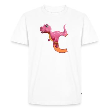 C - DINOSAURE, personnalisable - T-shirt Premium bio Homme - blanc - Devant - Nico (187cm)