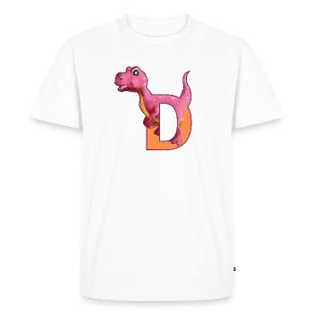 D - DINOSAURE, personnalisable - T-shirt Premium bio Homme - blanc - Devant - Nico (187cm)