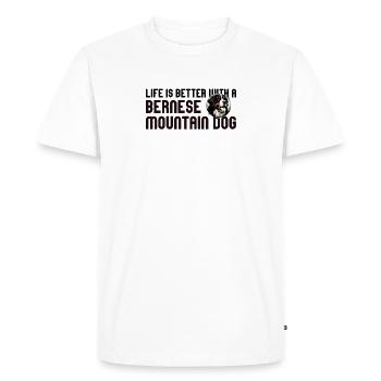Bouvier bernois - T-shirt Premium bio Homme - blanc - Devant - Nico (187cm)