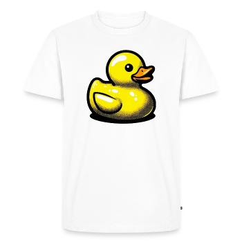 Duckling Duck Duck Duck - Men's Premium Organic T-Shirt - white - Front - Nico (187cm)