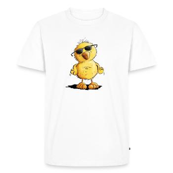 Cool Chick I Chicken - Men's Premium Organic T-Shirt - white - Front - Nico (187cm)