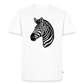 Zèbre - T-shirt Premium bio Homme - blanc - Devant - Nico (187cm)