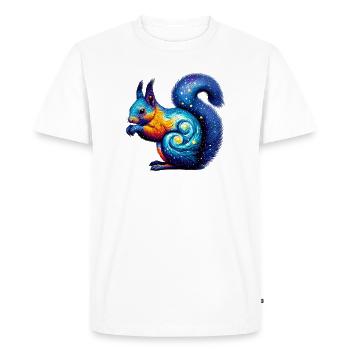 Écureuil - T-shirt Premium bio Homme - blanc - Devant - Nico (187cm)