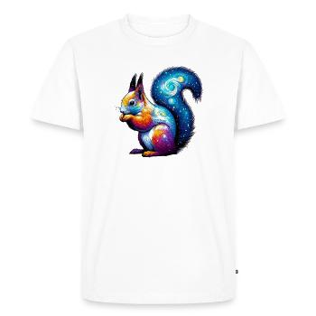 Écureuil - T-shirt Premium bio Homme - blanc - Devant - Nico (187cm)
