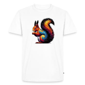 Écureuil - T-shirt Premium bio Homme - blanc - Devant - Nico (187cm)