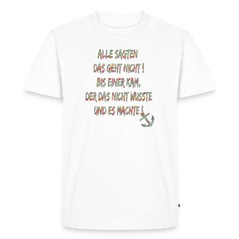 115691064 148764531 dicton jette l’ancre - T-shirt Premium bio Homme - blanc - Devant - Nico (187cm)