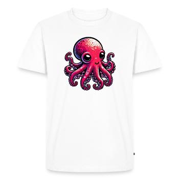 Pieuvre - T-shirt Premium bio Homme - blanc - Devant - Nico (187cm)