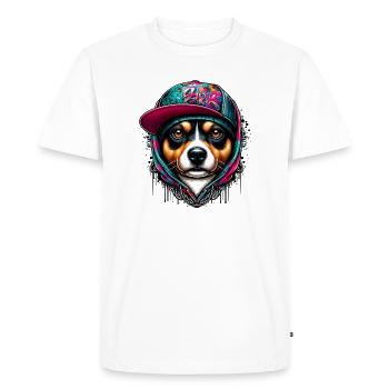 Dog - Men's Premium Organic T-Shirt - white - Front - Nico (187cm)
