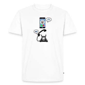 Allo mamie - T-shirt Premium bio Homme - blanc - Devant - Nico (187cm)