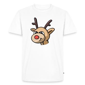 Renne Rudolf - T-shirt Premium bio Homme - blanc - Devant - Nico (187cm)