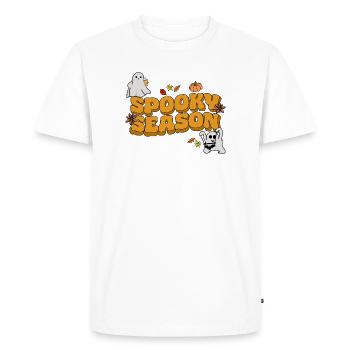 Saison effrayante d’Halloween - T-shirt Premium bio Homme - blanc - Devant - Nico (187cm)