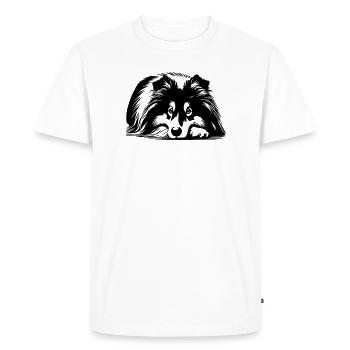 Sheltie - T-shirt Premium bio Homme - blanc - Devant - Nico (187cm)