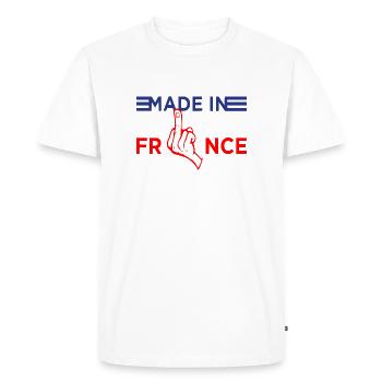 Made in France - T-shirt Premium bio Homme - blanc - Devant - Nico (187cm)