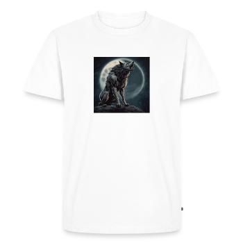 loup-garou, monstre, halloween, pleine lune - T-shirt Premium bio Homme - blanc - Devant - Nico (187cm)