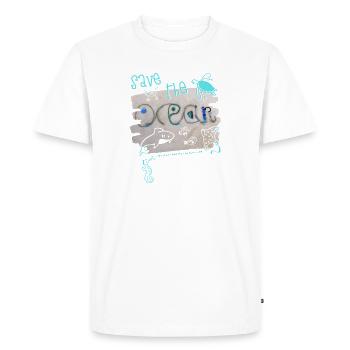 Save the oceans - Men's Premium Organic T-Shirt - white - Front - Nico (187cm)