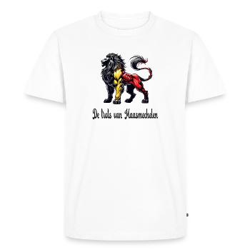 Maasmechelen lion flag design - Men's Premium Organic T-Shirt - white - Front - Nico (187cm)