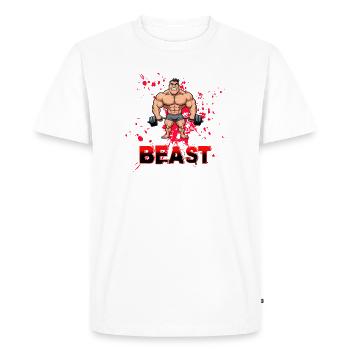 Bête - T-shirt Premium bio Homme - blanc - Devant - Nico (187cm)