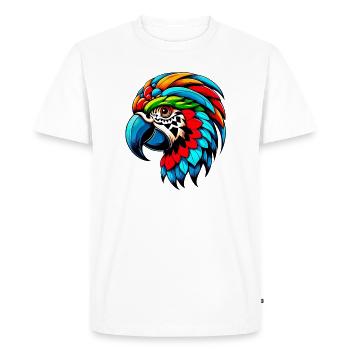Perroquet arlequin - T-shirt Premium bio Homme - blanc - Devant - Nico (187cm)