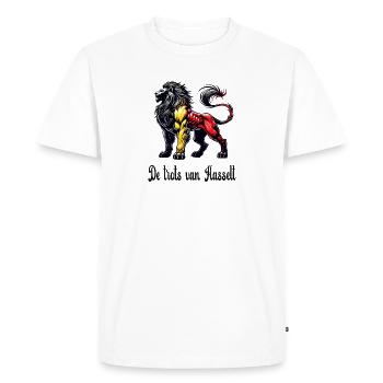 Hasselt Loewe flag design - Men's Premium Organic T-Shirt - white - Front - Nico (187cm)