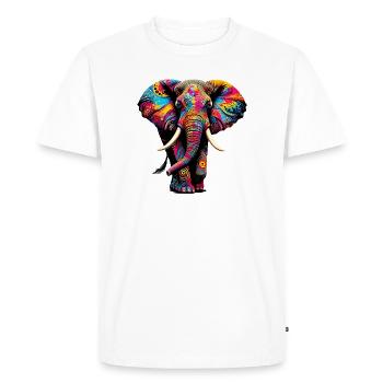 Elephant - Men's Premium Organic T-Shirt - white - Front - Nico (187cm)
