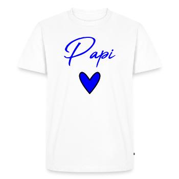 GRANDPA. FATHER'S DAY. HAPPY GRANDPA'S DAY. I LOVE YOU. - Men's Premium Organic T-Shirt - white - Front - Nico (187cm)