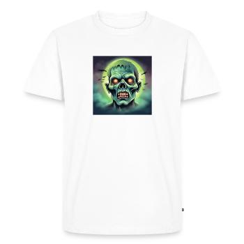halloween, zombie, effrayant - T-shirt Premium bio Homme - blanc - Devant - Nico (187cm)