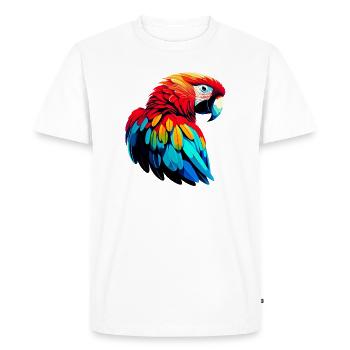 Parrot - Men's Premium Organic T-Shirt - white - Front - Nico (187cm)