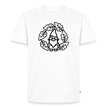 Nain dans la couronne de feuilles - T-shirt Premium bio Homme - blanc - Devant - Nico (187cm)