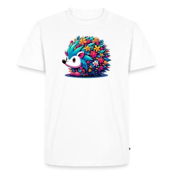 Hedgehog - Men's Premium Organic T-Shirt - white - Front - Nico (187cm)