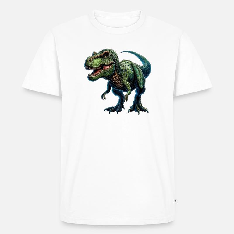 Dinosaurier - Männer Premium Bio T-Shirt - Weiß