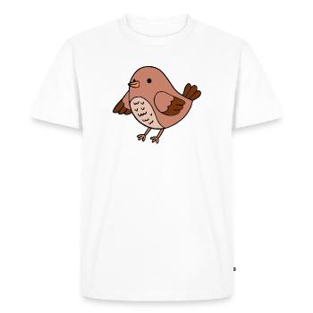 Oiseau - T-shirt Premium bio Homme - blanc - Devant - Nico (187cm)