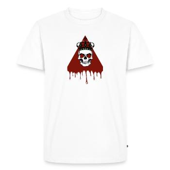 Tête de mort - T-shirt Premium bio Homme - blanc - Devant - Nico (187cm)
