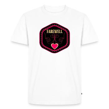 DESSIN AU TRAIT - ADIEU - T-shirt Premium bio Homme - blanc - Devant - Nico (187cm)