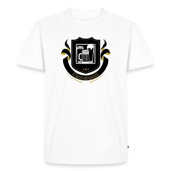 3 ème Mi-Temps - T-shirt Premium bio Homme - blanc - Devant - Nico (187cm)