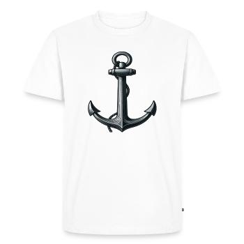 Conception d’ancre maritime pour les aventuriers - T-shirt Premium bio Homme - blanc - Devant - Nico (187cm)