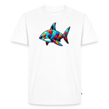 Shark - Men's Premium Organic T-Shirt - white - Front - Nico (187cm)