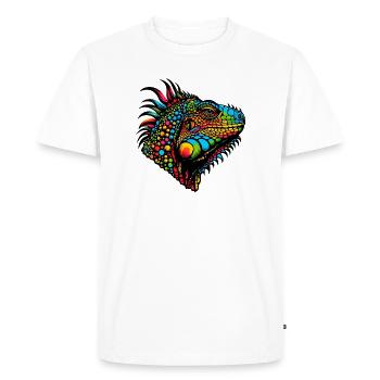Iguane - T-shirt Premium bio Homme - blanc - Devant - Nico (187cm)