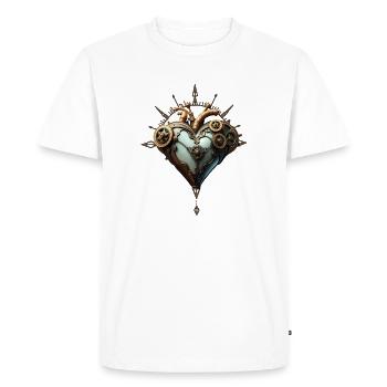 Fascinating steampunk heart - Men's Premium Organic T-Shirt - white - Front - Nico (187cm)