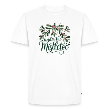 Under the Mistletoe - Men's Premium Organic T-Shirt - white - Front - Nico (187cm)