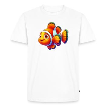 Poisson-clown - T-shirt Premium bio Homme - blanc - Devant - Nico (187cm)