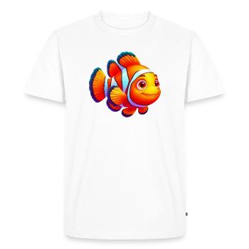 Poisson-clown - T-shirt Premium bio Homme - blanc - Devant - Nico (187cm)