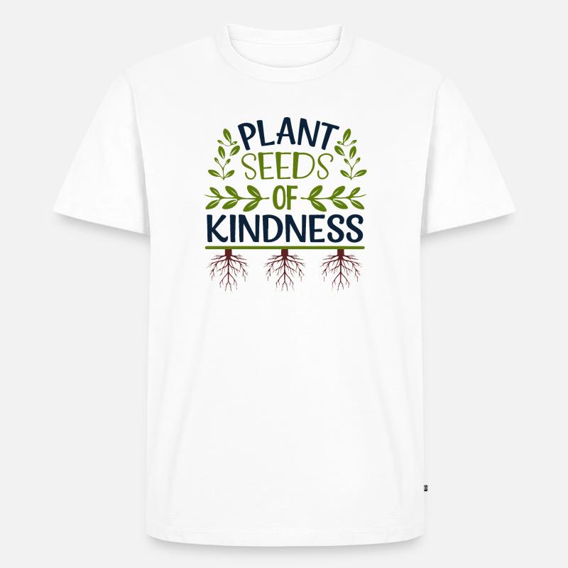 Samen der Güte pflanzen - Männer Premium Bio T-Shirt - Weiß