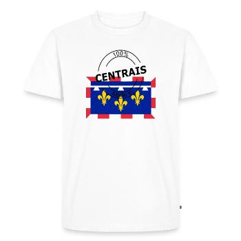Centrais - T-shirt Premium bio Homme - blanc - Devant - Nico (187cm)