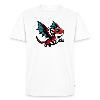 Dragon - T-shirt Premium bio Homme - blanc - Devant - Nico (187cm)