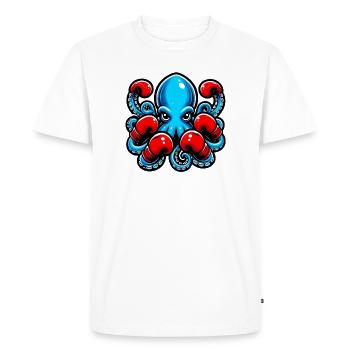 Pieuvre - T-shirt Premium bio Homme - blanc - Devant - Nico (187cm)