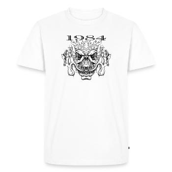 1984 - Men's Premium Organic T-Shirt - white - Front - Nico (187cm)