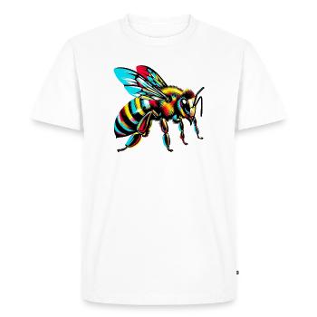 Bee - Men's Premium Organic T-Shirt - white - Front - Nico (187cm)