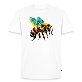 Bee - Men's Premium Organic T-Shirt - white - Front - Nico (187cm)