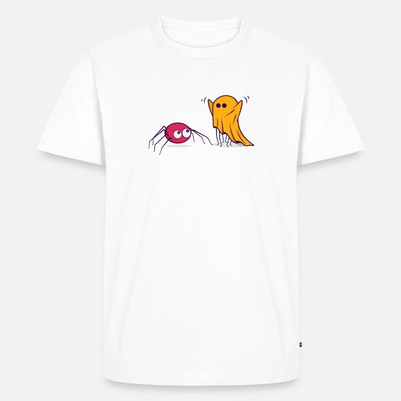 Halloween Spinne Geist Comic Cartoon Comic - Männer Premium Bio T-Shirt - Weiß