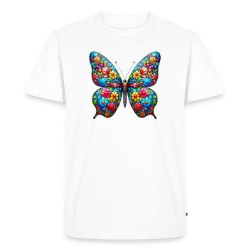 Papillon - T-shirt Premium bio Homme - blanc - Devant - Nico (187cm)
